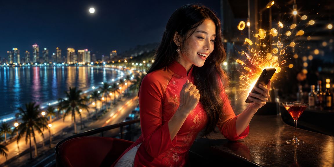 Người dùng truy cập nền tảng made68 trên điện thoại tại Mũi Né